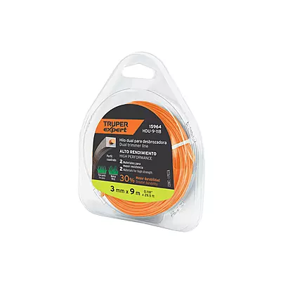 Blíster 9 m de hilo cuadrado 3 mm p/desbrozadora, Expert - HDU-9-118 / 15964