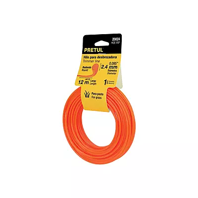 Tarjeta con 12 m hilo redondo 2.4 mm p/desbrozadora, Pretul - HIDE-95P / 20024