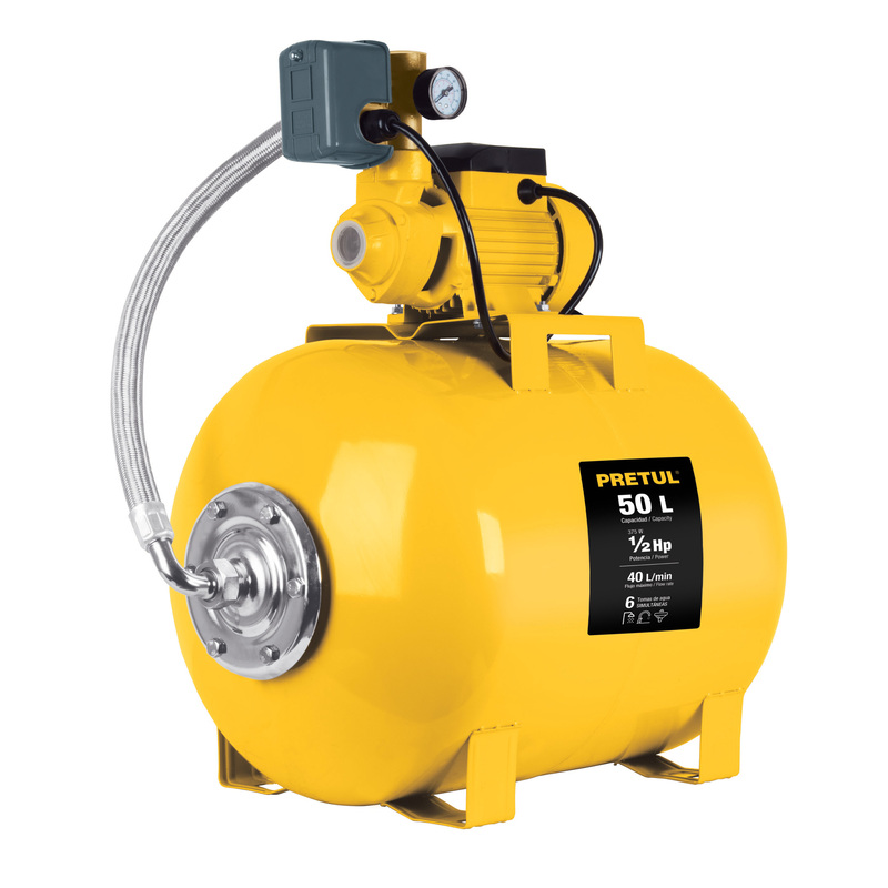 Bomba hidroneumática 1/2 HP, 50 litros, Pretul - HIDR-1/2X50P / 20184 Bomba hidroneumática 1/2 HP, 50 litros, Pretul - HIDR-1/2X50P / 20184