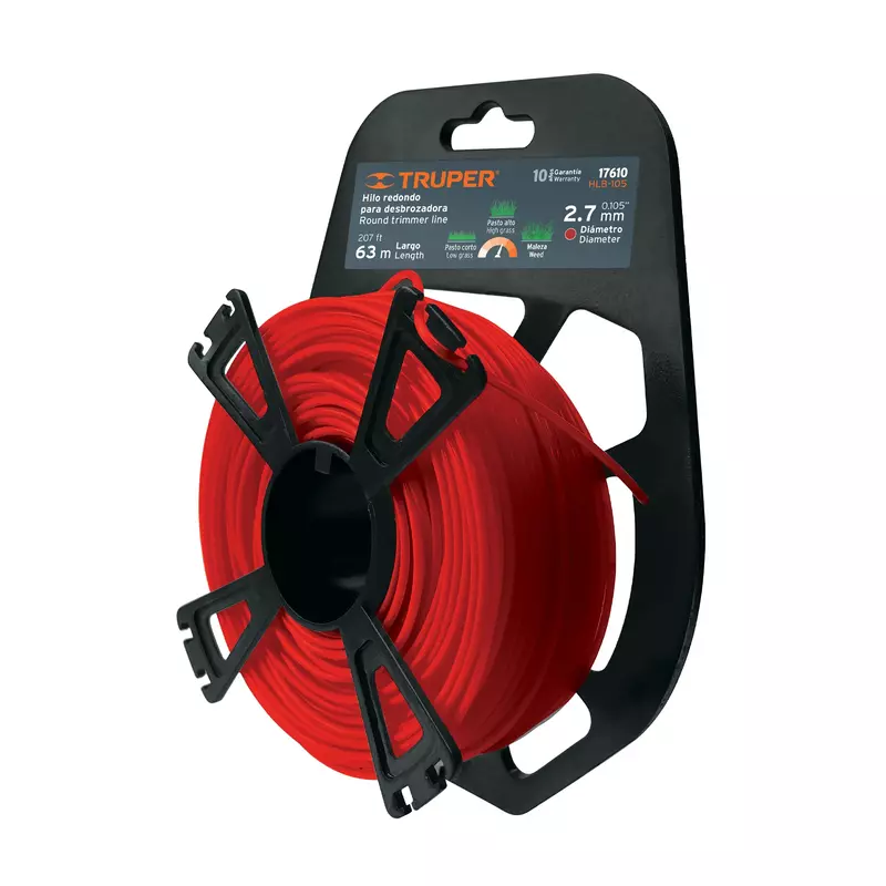 Blíster con 63 m de hilo redondo 2.7 mm para desbrozadora - HLB-105 / 17610