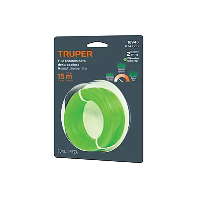 Tarjeta con 15 m de hilo redondo 2 mm para desbrozadora - HTA-80B / 16943