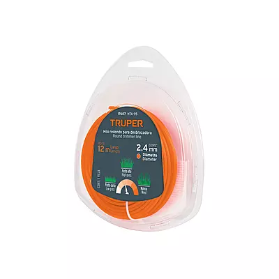 Blíster con 12 m de hilo redondo 2.4 mm para desbrozadora - HTA-95 / 17607
