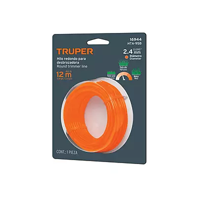 Tarjeta con 12 m de hilo redondo 2.4 mm para desbrozadora - HTA-95B / 16944