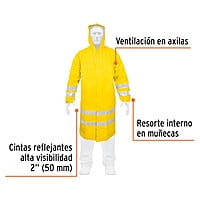Gabardina impermeable con reflejante, talla grande, PVC - IM-REF-L / 17723 Gabardina impermeable con reflejante, talla grande, PVC - IM-REF-L / 17723