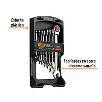Juego de 8 llaves combinadas std pulidas con matraca, Expert - JC-8XP / 15817 Juego de 8 llaves combinadas std pulidas con matraca, Expert - JC-8XP / 15817