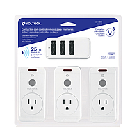 Juego de 3 Contactos con control remoto, Volteck, 49489 - JCOR-3 Juego de 3 Contactos con control remoto, Volteck, 49489 - JCOR-3