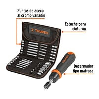 Juego de desarmador tipo matraca, 24 piezas - JDM-26 / 18219 Juego de desarmador tipo matraca, 24 piezas - JDM-26 / 18219