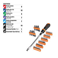 Juego de desarmador tipo matraca, 56 piezas - JDM-58 / 18220 Juego de desarmador tipo matraca, 56 piezas - JDM-58 / 18220