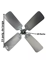 Aspa De Aluminio Para Central Carrier, 4Hojas, 21 X 5/8 Pulgada, Rotacion Cw - La01Ew-021 Aspa De Aluminio Para Central Carrier, 4Hojas, 21 X 5/8 Pulgada, Rotacion Cw - La01Ew-021