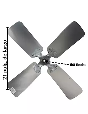Aspa De Aluminio Para Central Carrier, 4Hojas, 21 X 5/8 Pulgada, Rotacion Cw - La01Ew-021