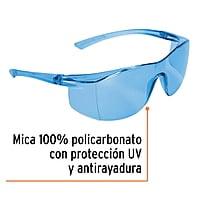 Lentes de seguridad, mica azul, Ultralite - LEN-LZ / 10819 Lentes de seguridad, mica azul, Ultralite - LEN-LZ / 10819