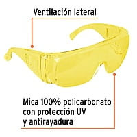 Lentes de seguridad, mica ambar, Safe - LEN-SA / 14254 Lentes de seguridad, mica ambar, Safe - LEN-SA / 14254