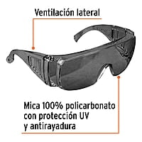 Lentes de seguridad, mica gris, Safe - LEN-SN / 14253 Lentes de seguridad, mica gris, Safe - LEN-SN / 14253