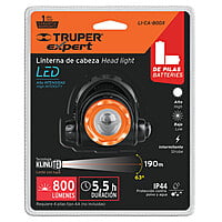 Linterna de minero, 800 lúmenes, 1 LED, 4 pilas AA,Expert - LI-CA-800X / 11853 Linterna de minero, 800 lúmenes, 1 LED, 4 pilas AA,Expert - LI-CA-800X / 11853