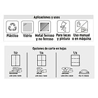 Lija de agua microfina papel impermeable, grano 1500 - LIAG-1500 / 11647 Lija de agua microfina papel impermeable, grano 1500 - LIAG-1500 / 11647