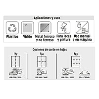 Lija de agua microfina papel impermeable, grano 2000 - LIAG-2000 / 11648 Lija de agua microfina papel impermeable, grano 2000 - LIAG-2000 / 11648