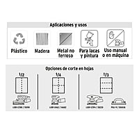 Lija para madera papel cabinet, grano 40 - LIMA-40 / 11607 Lija para madera papel cabinet, grano 40 - LIMA-40 / 11607