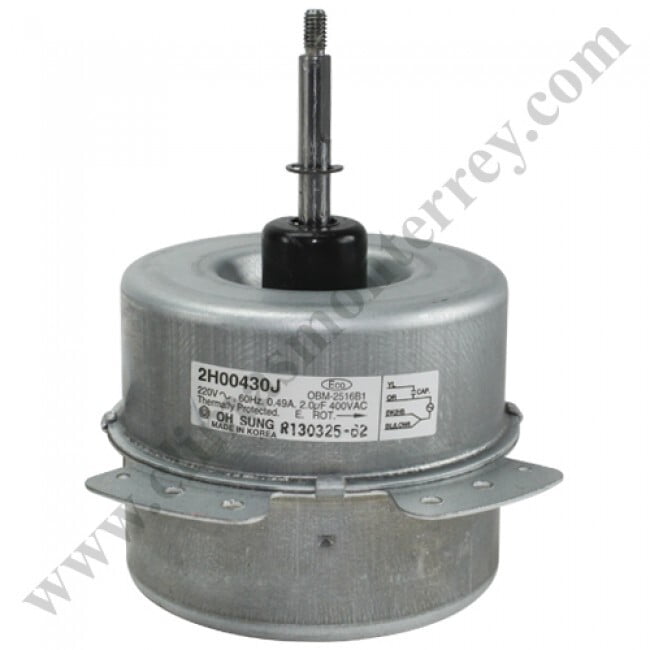 Motor Condensador Para Minisplit 220V 60Hz 0.49A, Capacitor 2.0Mf 400V