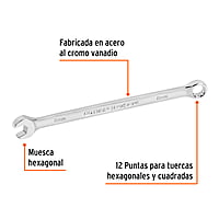 Llave combinada, extralarga, milimétrica, 8 x 145 mm - LL-2008M / 15612 Llave combinada, extralarga, milimétrica, 8 x 145 mm - LL-2008M / 15612