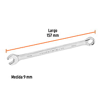 Llave combinada, extralarga, milimétrica, 9 x 157 mm - LL-2009M / 15613 Llave combinada, extralarga, milimétrica, 9 x 157 mm - LL-2009M / 15613