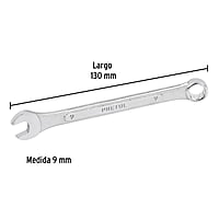 Llave combinada, mm, 9 x 130 mm, Pretul - LL-2009MP / 21903 Llave combinada, mm, 9 x 130 mm, Pretul - LL-2009MP / 21903