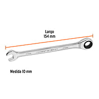 Llave combinada con matraca, 10 x 154 mm, Truper Expert - LL-2010MX / 15743 Llave combinada con matraca, 10 x 154 mm, Truper Expert - LL-2010MX / 15743