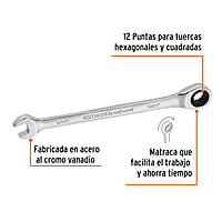 Llave combinada con matraca, 5/16' x 135 mm, Truper Expert - LL-2010X / 15735 Llave combinada con matraca, 5/16' x 135 mm, Truper Expert - LL-2010X / 15735