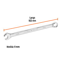 Llave combinada, extralarga, milimétrica, 11 x 183 mm - LL-2011M / 15615 Llave combinada, extralarga, milimétrica, 11 x 183 mm - LL-2011M / 15615