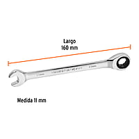 Llave combinada con matraca, 11 x 160 mm, TruperExpert - LL-2011MX / 13620 Llave combinada con matraca, 11 x 160 mm, TruperExpert - LL-2011MX / 13620
