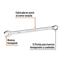 Llave combinada, extralarga, milimétrica, 12 x 193 mm - LL-2012M / 15616 Llave combinada, extralarga, milimétrica, 12 x 193 mm - LL-2012M / 15616