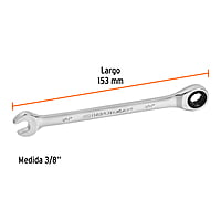 Llave combinada con matraca, 3/8' x 153 mm, Truper Expert - LL-2012X / 15736 Llave combinada con matraca, 3/8' x 153 mm, Truper Expert - LL-2012X / 15736