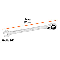 Llave combinada matraca reversible,3/8'x158mm,Truper Expert - LL-2012XR / 13425 Llave combinada matraca reversible,3/8'x158mm,Truper Expert - LL-2012XR / 13425