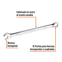Llave combinada, extralarga, 7/16' x 183 mm - LL-2014 / 15593 Llave combinada, extralarga, 7/16' x 183 mm - LL-2014 / 15593