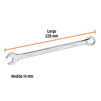 Llave combinada, extralarga, milimétrica, 14 x 220 mm - LL-2014M / 15618 Llave combinada, extralarga, milimétrica, 14 x 220 mm - LL-2014M / 15618