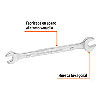 Llave española, 7/16 x 1/2' x 156 mm - LL-3025 / 15686 Llave española, 7/16 x 1/2' x 156 mm - LL-3025 / 15686