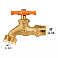 Llave de nariz para jardín, 1/2' en blíster, Truper - LLJ-140B / 13147 Llave de nariz para jardín, 1/2' en blíster, Truper - LLJ-140B / 13147