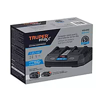 Cargador dual de baterías de ion litio 20V, TRUPER MAX, 102492 - MAX-CA2 Cargador dual de baterías de ion litio 20V, TRUPER MAX, 102492 - MAX-CA2