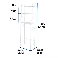 Mueble organizador blanco para baño con 3 repisas, Basic 47907 - OWC-3 Mueble organizador blanco para baño con 3 repisas, Basic 47907 - OWC-3