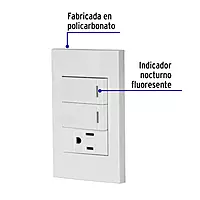 Placa armada 2 interruptores,1 contacto,1mod,Española,blanco - PA-APCO-E2B / 45597 Placa armada 2 interruptores,1 contacto,1mod,Española,blanco - PA-APCO-E2B / 45597