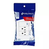 Placa armada 1 interruptor, 2 contactos,1mod,Española,blanco - PA-APCO-E3B / 45594 Placa armada 1 interruptor, 2 contactos,1mod,Española,blanco - PA-APCO-E3B / 45594