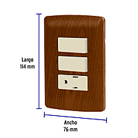 Placa armada contacto 2 interruptores,madera, línea Italiana - PA-APCO-I2M / 49936 Placa armada contacto 2 interruptores,madera, línea Italiana - PA-APCO-I2M / 49936