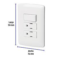 Placa armada 2 contactos e interruptor,blanco,línea Italiana - PA-APCO-I3B / 46457 Placa armada 2 contactos e interruptor,blanco,línea Italiana - PA-APCO-I3B / 46457