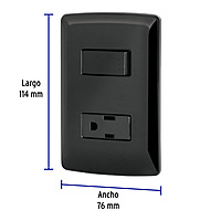 Placa armada contacto e interruptor, negro, línea Italiana - PA-APCO-IN / 47591 Placa armada contacto e interruptor, negro, línea Italiana - PA-APCO-IN / 47591