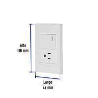 Placa armada 1 interruptor,1contacto,1.5mod,Española, blanco - PA-APCO15-EB / 45591 Placa armada 1 interruptor,1contacto,1.5mod,Española, blanco - PA-APCO15-EB / 45591