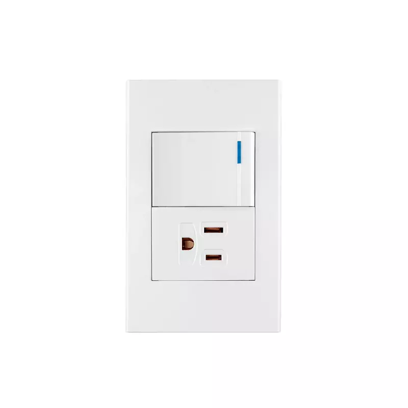 Placa armada 1 interruptor,1contacto,1.5mod,Española, blanco - PA-APCO15-EB / 45591 Placa armada 1 interruptor,1contacto,1.5mod,Española, blanco - PA-APCO15-EB / 45591