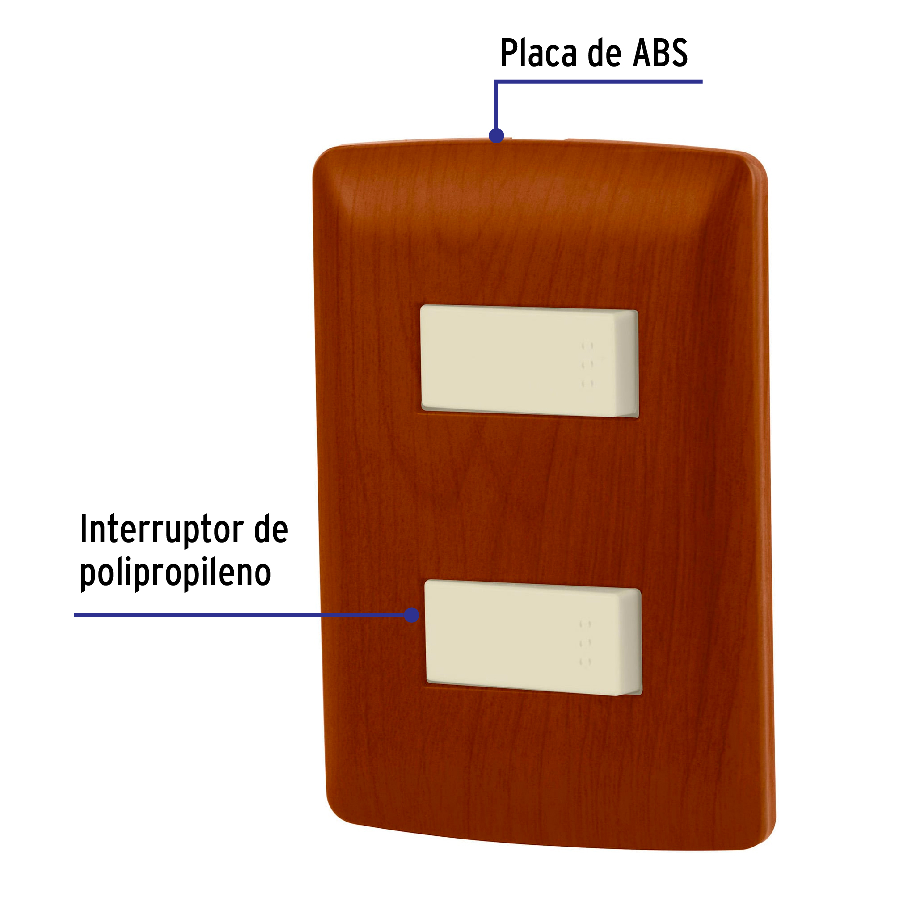 Placa armada 1 interruptor 1 escalera, madera,línea Italiana - PA-APDO-EIM / 49932 Placa armada 1 interruptor 1 escalera, madera,línea Italiana - PA-APDO-EIM / 49932