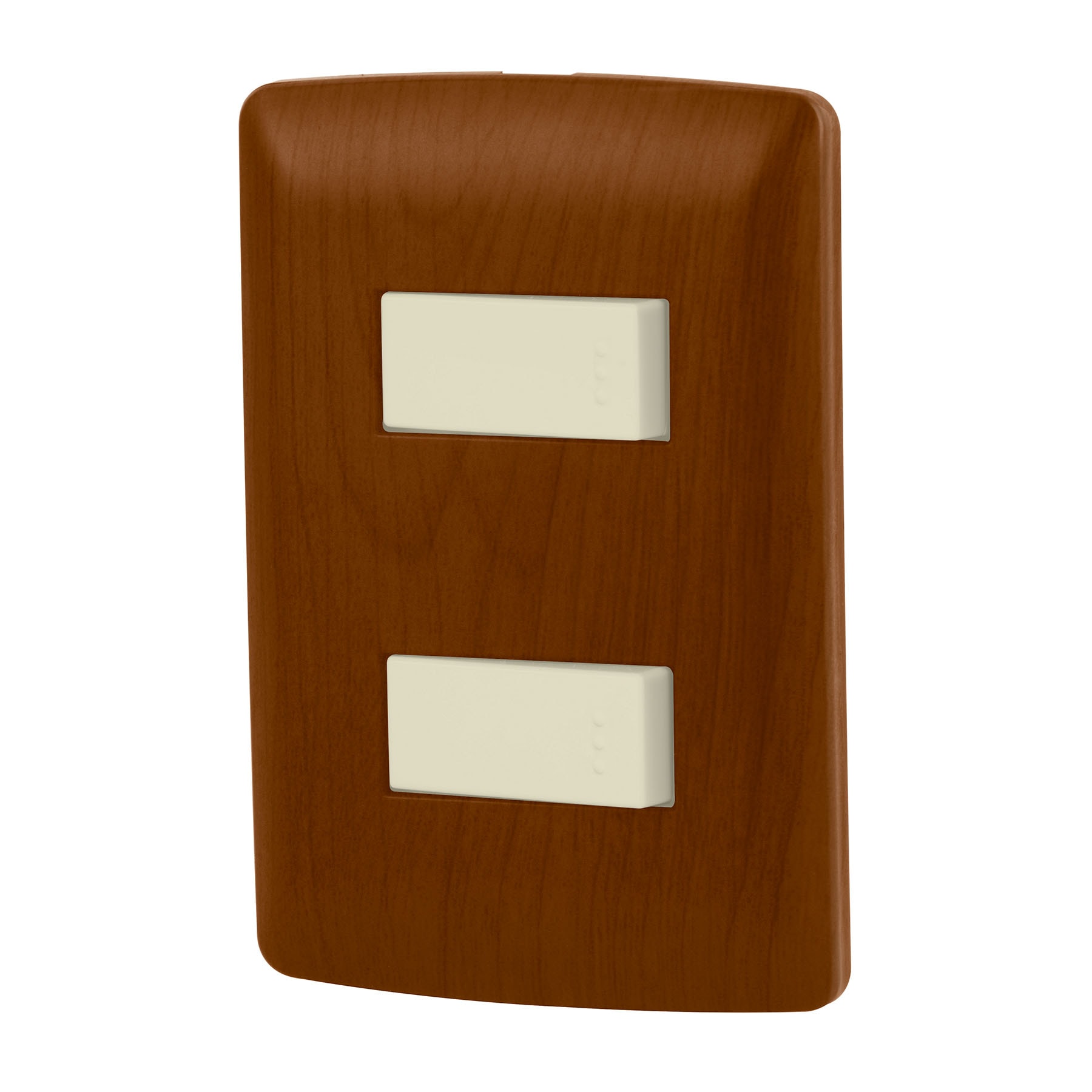 Placa armada 1 interruptor 1 escalera, madera,línea Italiana - PA-APDO-EIM / 49932
