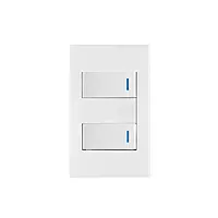 Placa armada 2 interruptores 1de 3vías,1 mod,Española,blanco - PA-APDO1-EEB / 45602 Placa armada 2 interruptores 1de 3vías,1 mod,Española,blanco - PA-APDO1-EEB / 45602