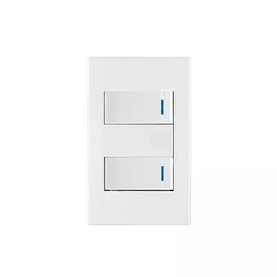 Placa armada 2 interruptores 1de 3vías,1 mod,Española,blanco - PA-APDO1-EEB / 45602