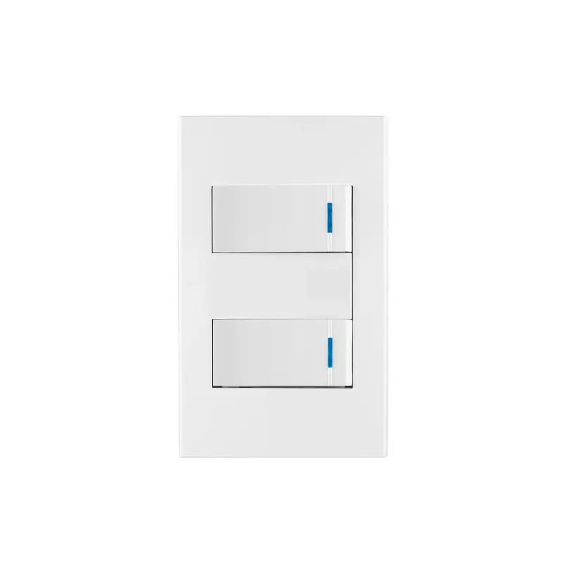 Placa armada 2 interruptores 1de 3vías,1 mod,Española,blanco - PA-APDO1-EEB / 45602 Placa armada 2 interruptores 1de 3vías,1 mod,Española,blanco - PA-APDO1-EEB / 45602